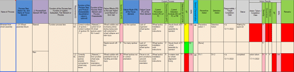 Ford CSR FMEA format
